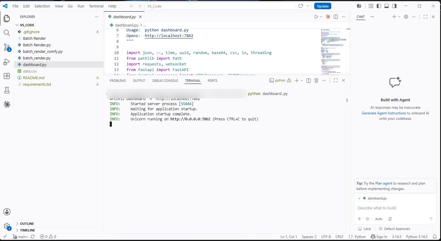 FastAPI and ComfyUI batch render script